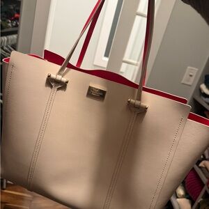 Kate Spade Beige and Red Tote